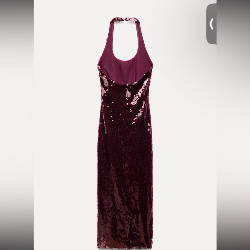 Elegant Sequin Evening Dress - Purple - Picture 3 of 3